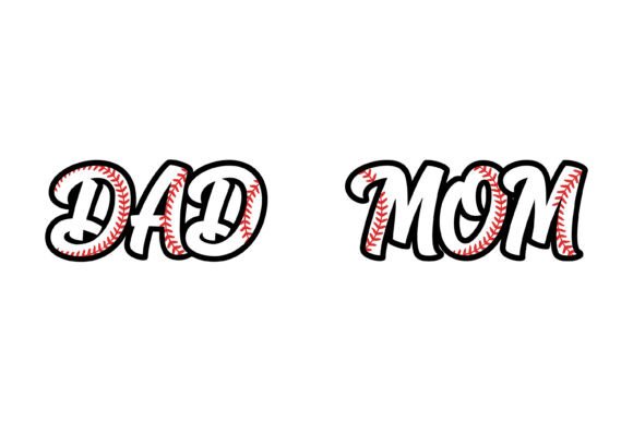 Baseball Mom Dad SVG Design