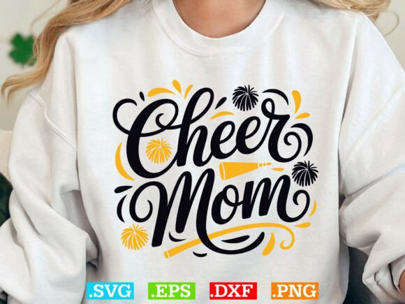 Cheer Mom Shirt SVG, Cheerleading Mom