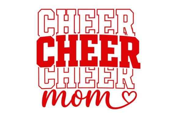Cheer Mom Typography SVG