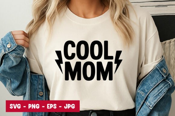Cool Mom Typography SVG PNG