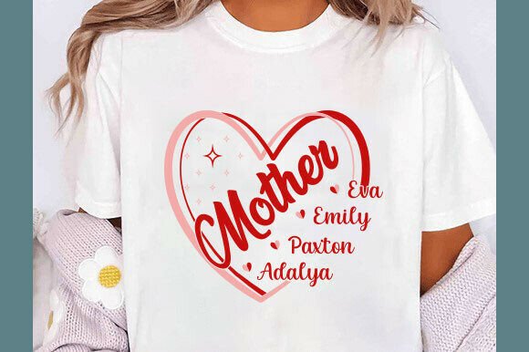 Cute Mom Mama SVG, Mothers Day Heart SVG