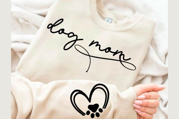 Dog Mom Sleeve SVG PNG, Dog Paws SVG PNG