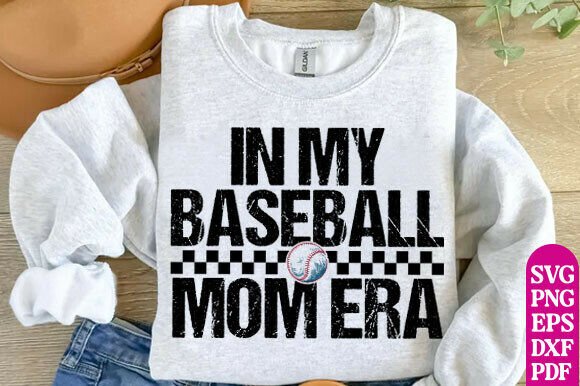 In My Baseball Mom Era SVG PNG, Baseball