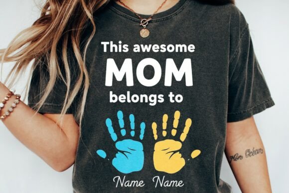 Mothers Day SVG: Mom Life Custom Kids