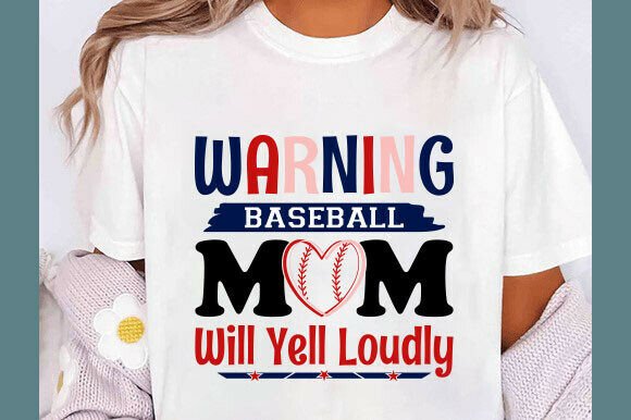 Warning Baseball Mom PNG, SVG
