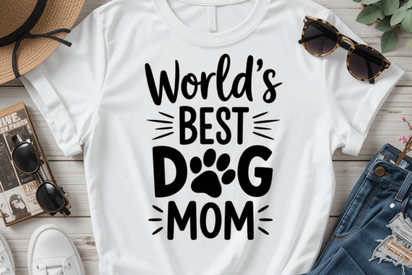 Worlds Best Dog Mom PNG SVG